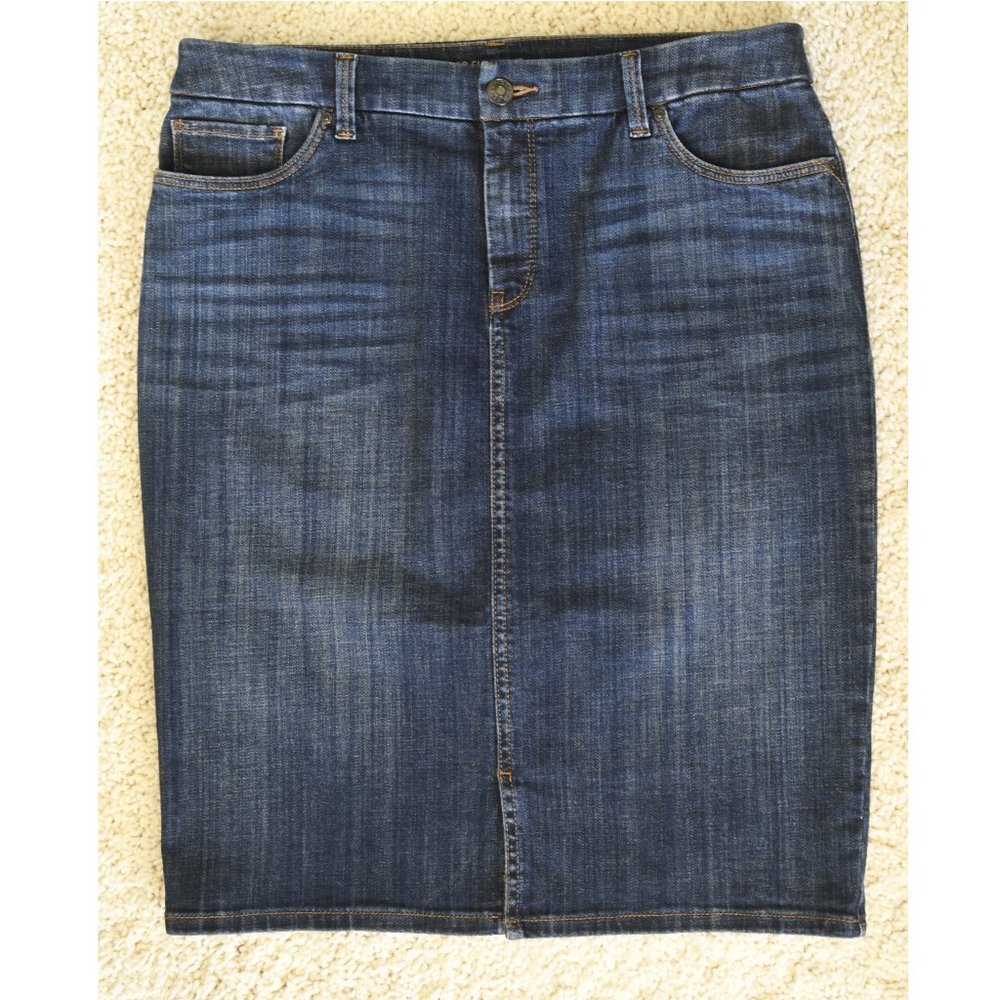 Chico's So Slimming Jean Skirt, Size 1.5 Pencil Skirt